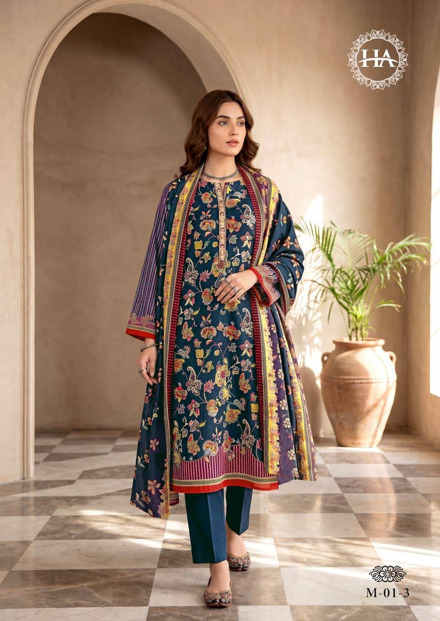 Orbit By Harshit Fashion Hub M-01 To M-06 Series Beautiful Festive Suits Stylish Fancy Colorful Casual Wear & Ethnic Wear Pure Zam Dresses At Wholesale Price